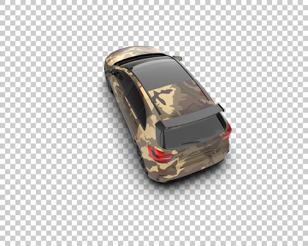 Ilustración de renderización 3D de automóviles realistas aislados en el fondo