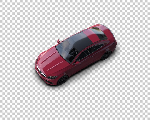 Ilustración de renderización 3D de automóviles realistas aislados en el fondo