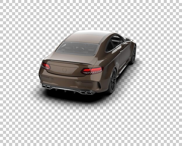 Ilustración de renderización 3D de automóviles realistas aislados en el fondo