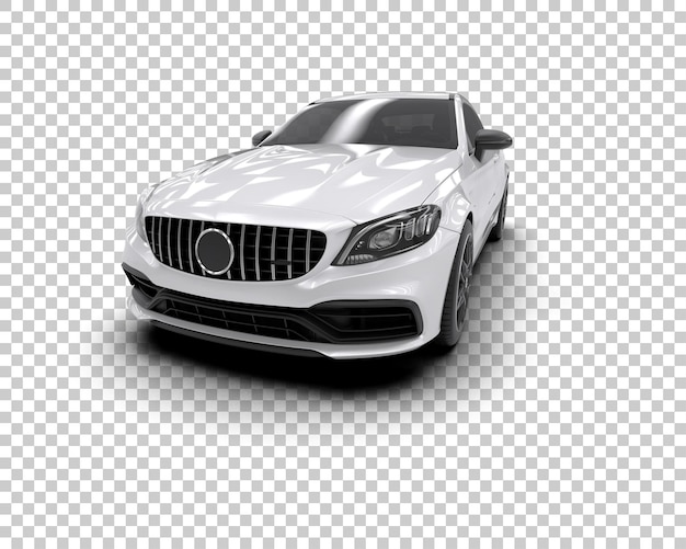 Ilustración de renderización 3D de automóviles realistas aislados en el fondo