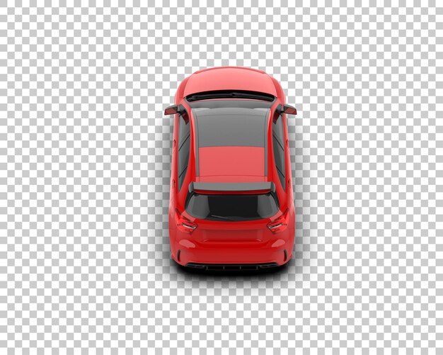 Ilustración de renderización 3D de automóviles realistas aislados en el fondo