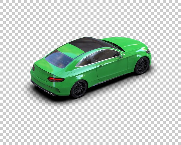 Ilustración de renderización 3D de automóviles realistas aislados en el fondo