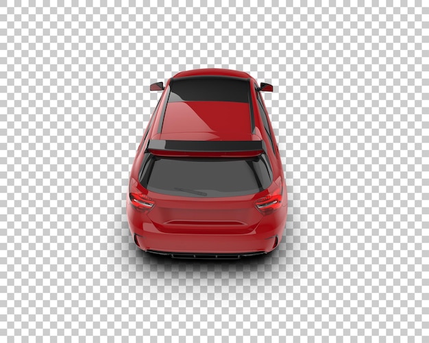 Ilustración de renderización 3D de automóviles realistas aislados en el fondo