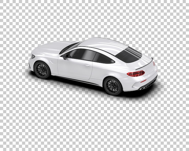 Ilustración de renderización 3D de automóviles realistas aislados en el fondo