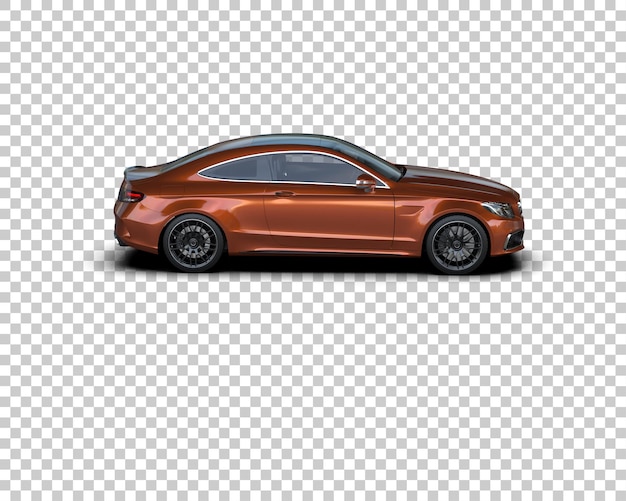 Ilustración de renderización 3D de automóviles realistas aislados en el fondo