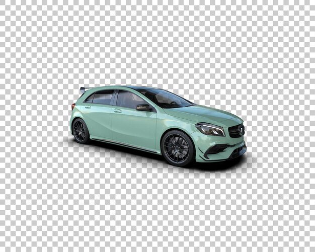 Ilustración de renderización 3D de automóviles realistas aislados en el fondo