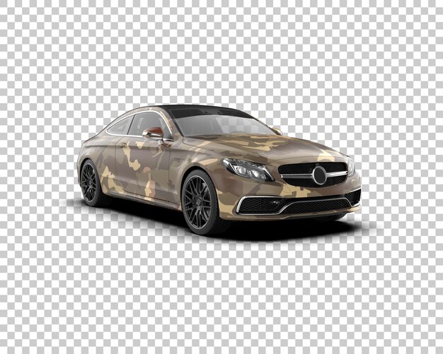 Ilustración de renderización 3D de automóviles realistas aislados en el fondo