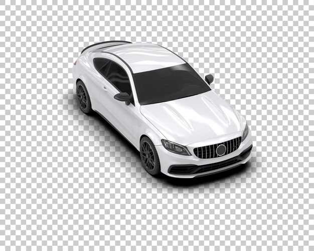 Ilustración de renderización 3D de automóviles realistas aislados en el fondo