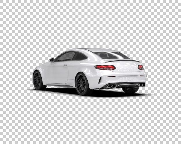 Ilustración de renderización 3D de automóviles realistas aislados en el fondo