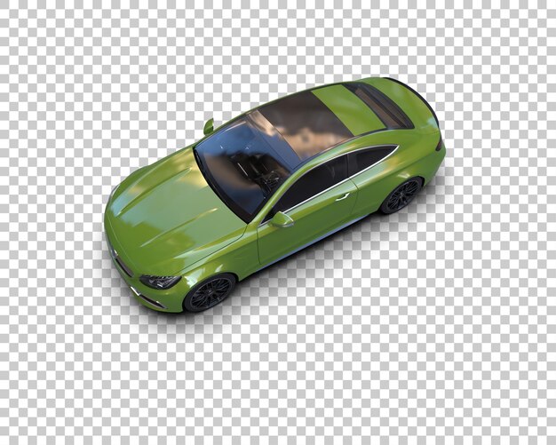 Ilustración de renderización 3D de automóviles realistas aislados en el fondo