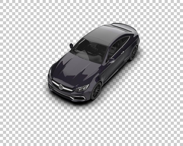 Ilustración de renderización 3D de automóviles realistas aislados en el fondo