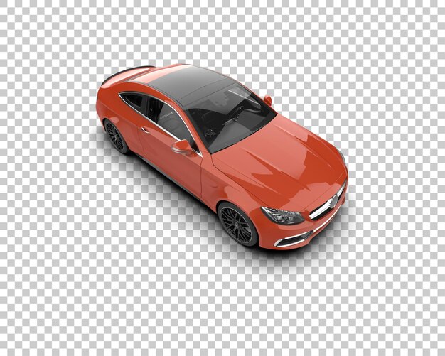 Ilustración de renderización 3D de automóviles realistas aislados en el fondo