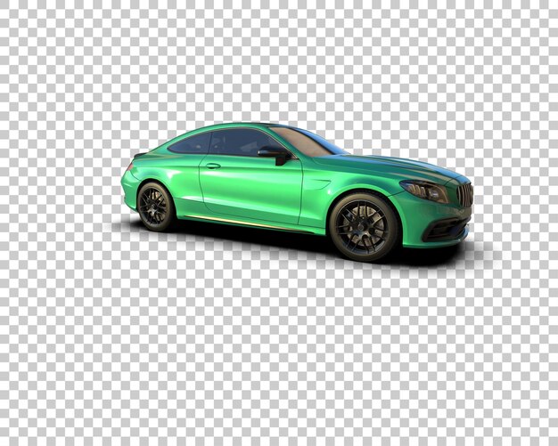 Ilustración de renderización 3D de automóviles realistas aislados en el fondo