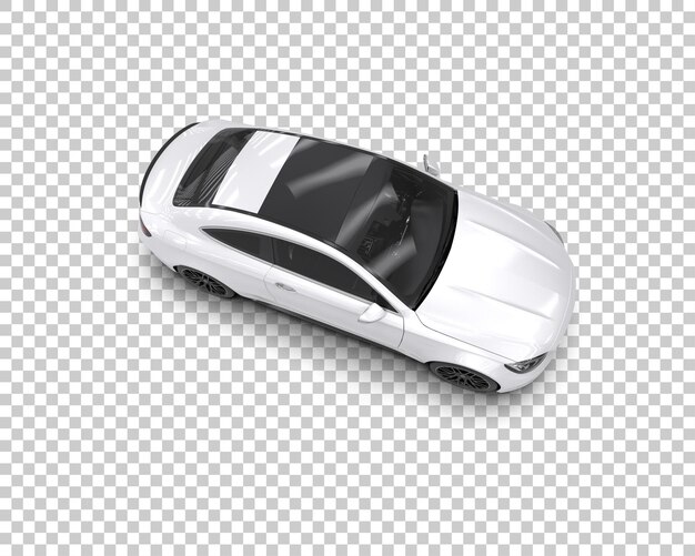 Ilustración de renderización 3D de automóviles realistas aislados en el fondo