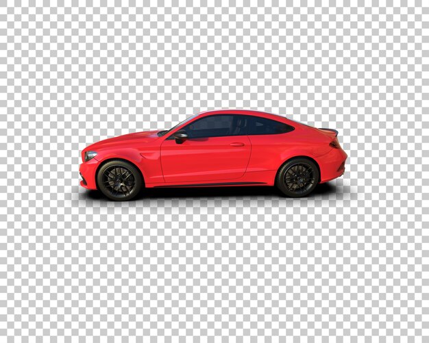 Ilustración de renderización 3D de automóviles realistas aislados en el fondo