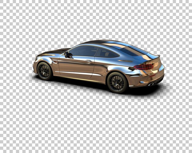 Ilustración de renderización 3D de automóviles realistas aislados en el fondo