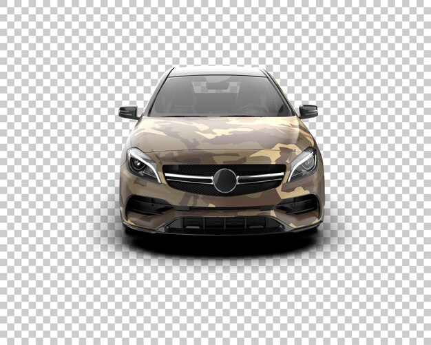 Ilustración de renderización 3D de automóviles realistas aislados en el fondo