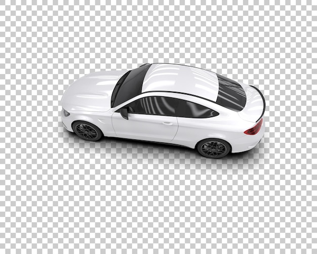 Ilustración de renderización 3D de automóviles realistas aislados en el fondo