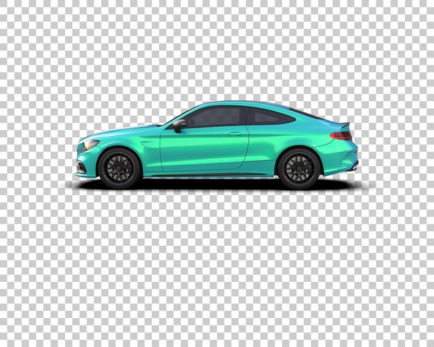 Ilustración de renderización 3D de automóviles realistas aislados en el fondo