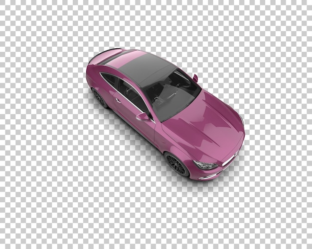 Ilustración de renderización 3D de automóviles realistas aislados en el fondo