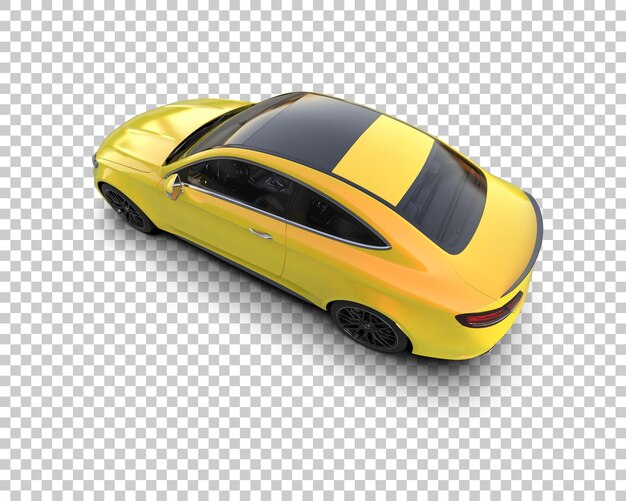 Ilustración de renderización 3D de automóviles realistas aislados en el fondo