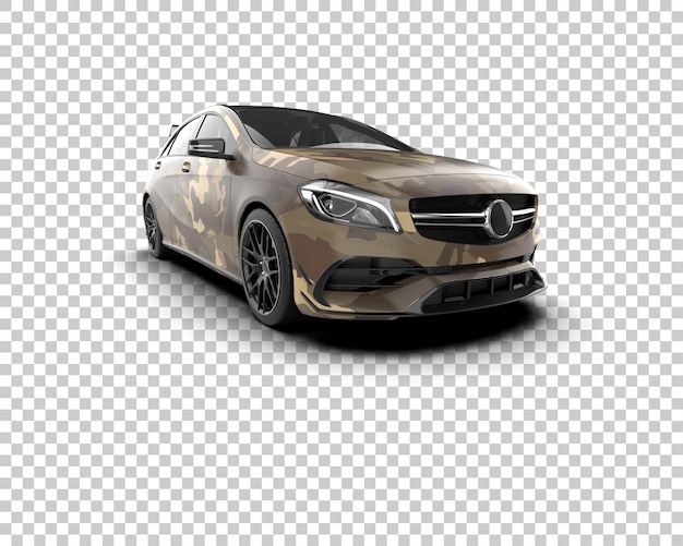 Ilustración de renderización 3D de automóviles realistas aislados en el fondo