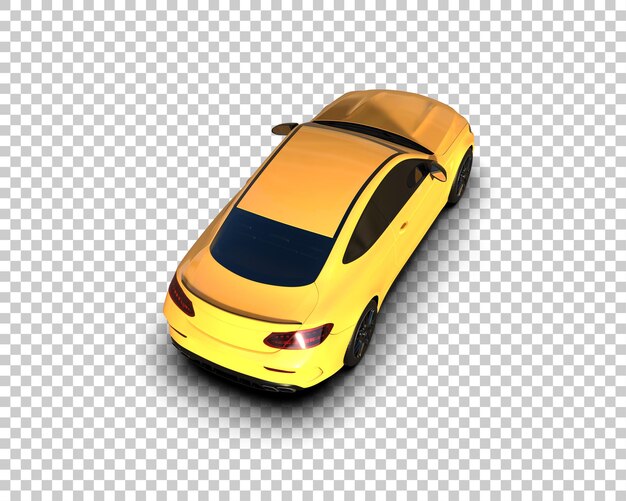 Ilustración de renderización 3D de automóviles realistas aislados en el fondo