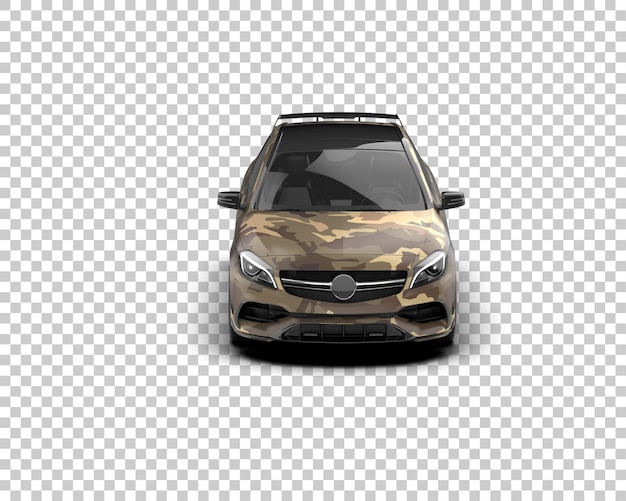 Ilustración de renderización 3D de automóviles realistas aislados en el fondo