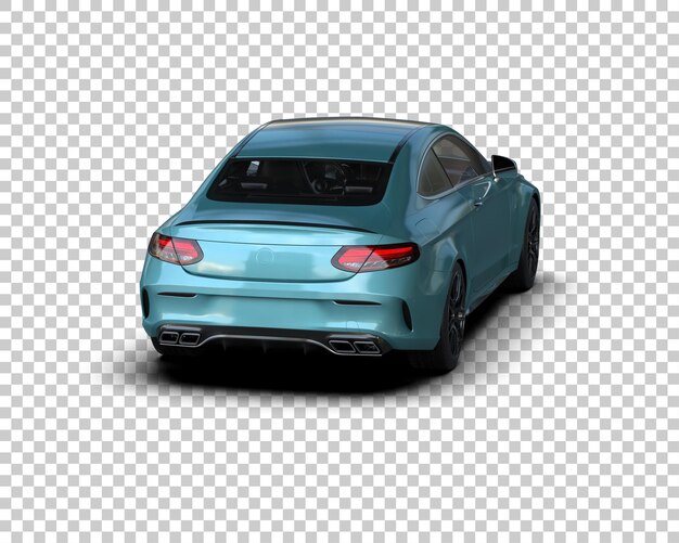 Ilustración de renderización 3D de automóviles realistas aislados en el fondo