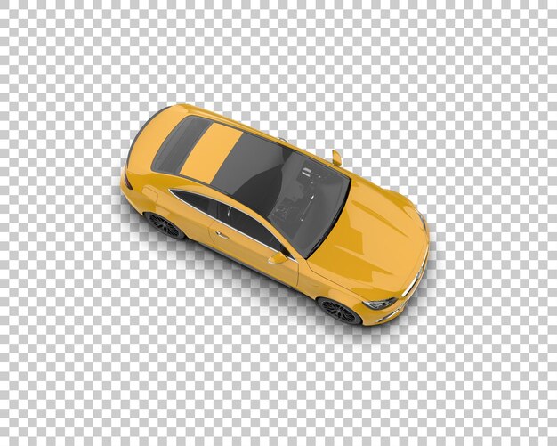 Ilustración de renderización 3D de automóviles realistas aislados en el fondo