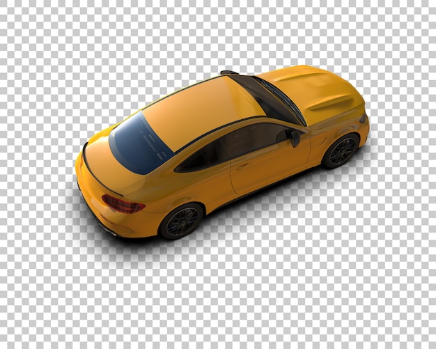 Ilustración de renderización 3D de automóviles realistas aislados en el fondo