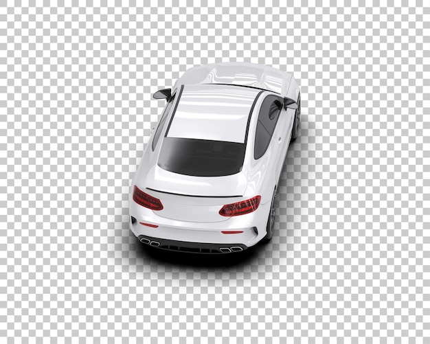 Ilustración de renderización 3D de automóviles realistas aislados en el fondo