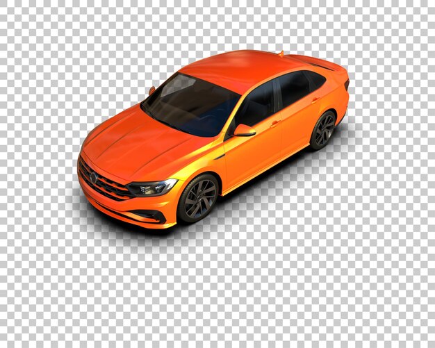 Ilustración de renderización 3D de automóviles realistas aislados en el fondo
