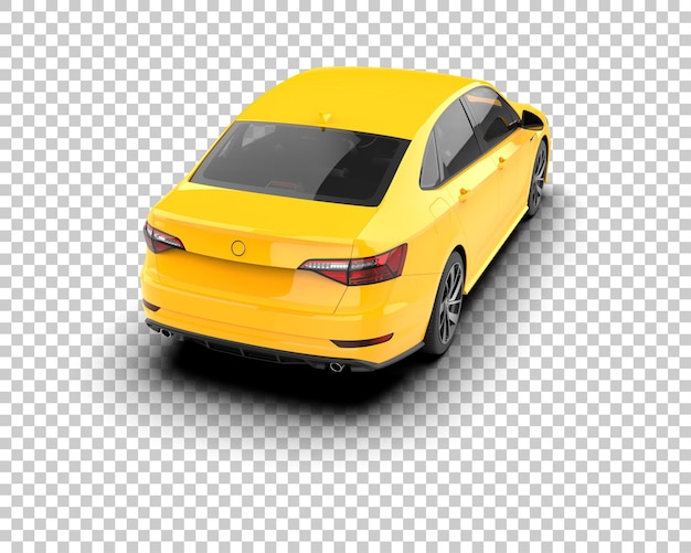 Ilustración de renderización 3D de automóviles realistas aislados en el fondo