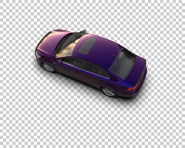Ilustración de renderización 3D de automóviles realistas aislados en el fondo