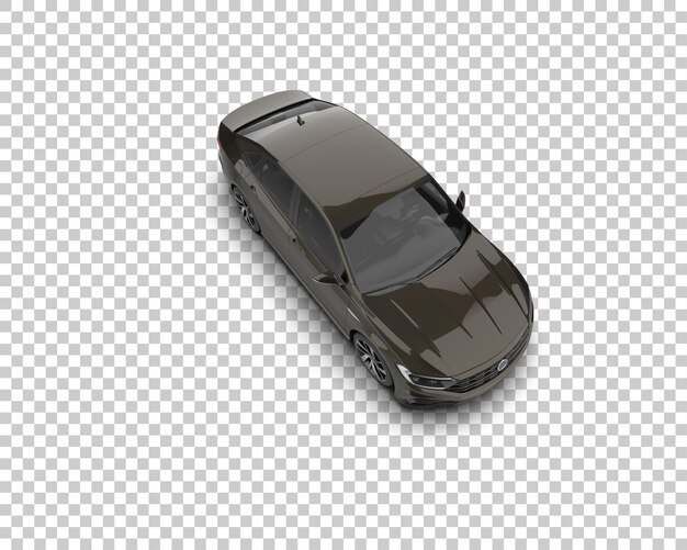 Ilustración de renderización 3D de automóviles realistas aislados en el fondo