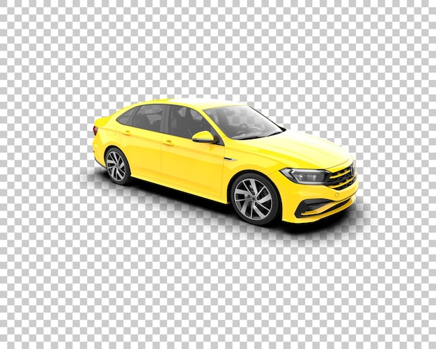 Ilustración de renderización 3D de automóviles realistas aislados en el fondo