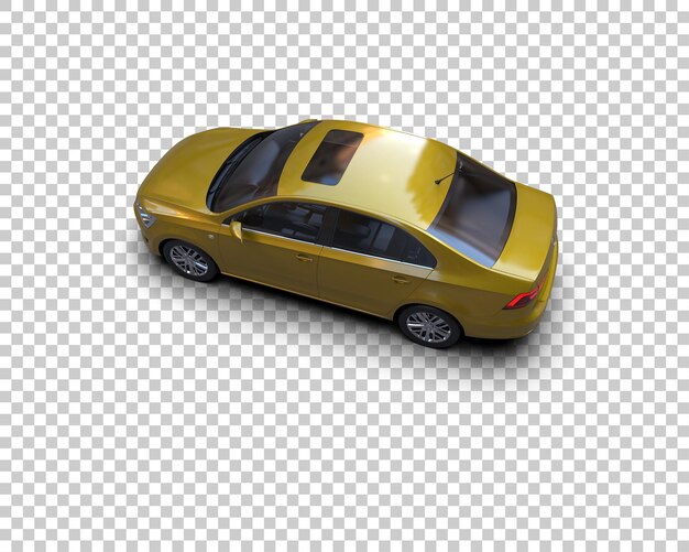 Ilustración de renderización 3D de automóviles realistas aislados en el fondo