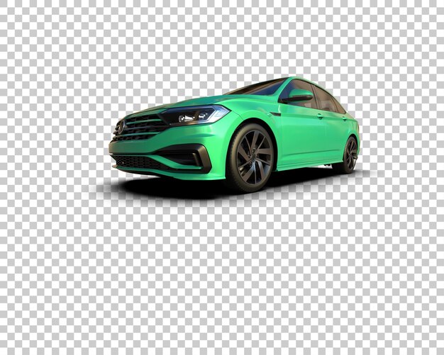 Ilustración de renderización 3D de automóviles realistas aislados en el fondo