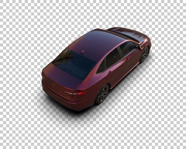 Ilustración de renderización 3D de automóviles realistas aislados en el fondo