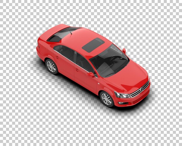 Ilustración de renderización 3D de automóviles realistas aislados en el fondo