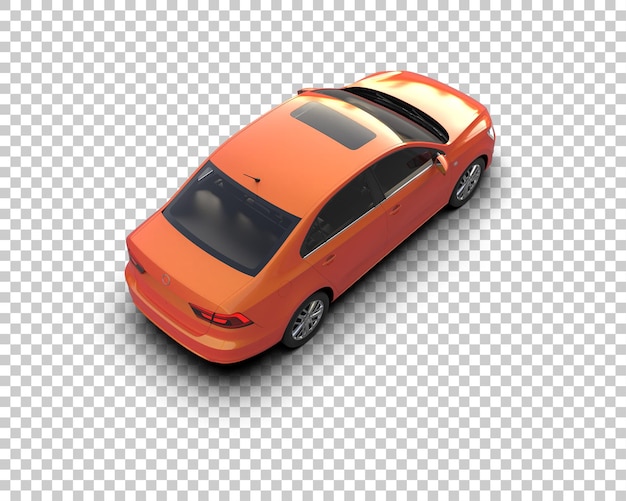 Ilustración de renderización 3D de automóviles realistas aislados en el fondo
