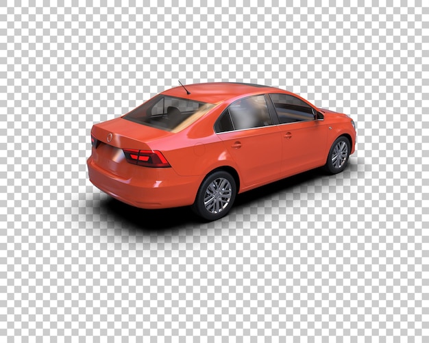 Ilustración de renderización 3D de automóviles realistas aislados en el fondo