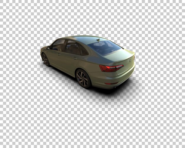Ilustración de renderización 3D de automóviles realistas aislados en el fondo