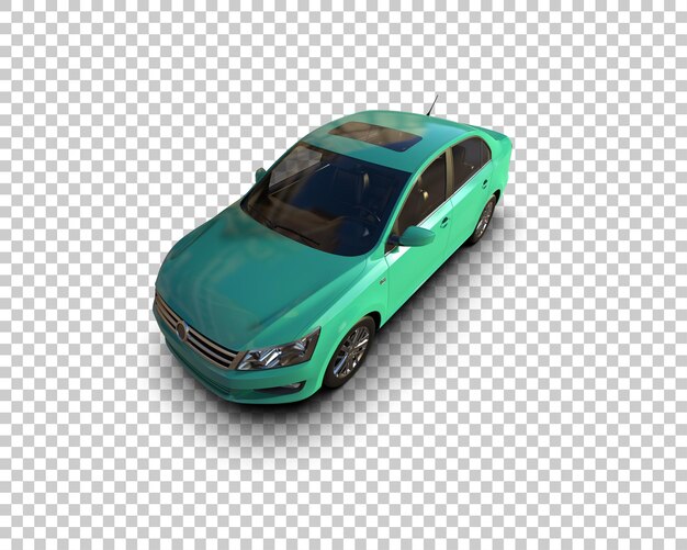 Ilustración de renderización 3D de automóviles realistas aislados en el fondo