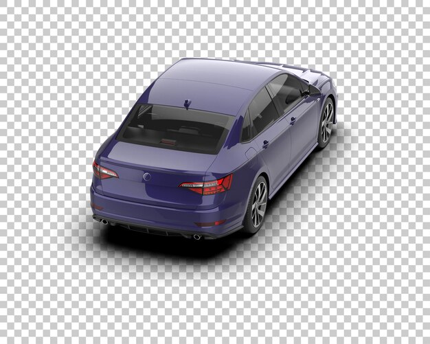 Ilustración de renderización 3D de automóviles realistas aislados en el fondo