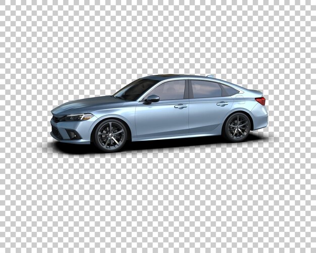 Ilustración de renderización 3D de automóviles realistas aislados en el fondo