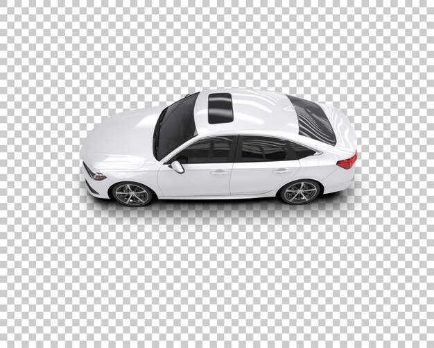 Ilustración de renderización 3D de automóviles realistas aislados en el fondo