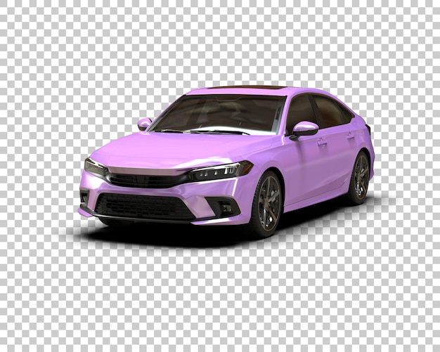 Ilustración de renderización 3D de automóviles realistas aislados en el fondo