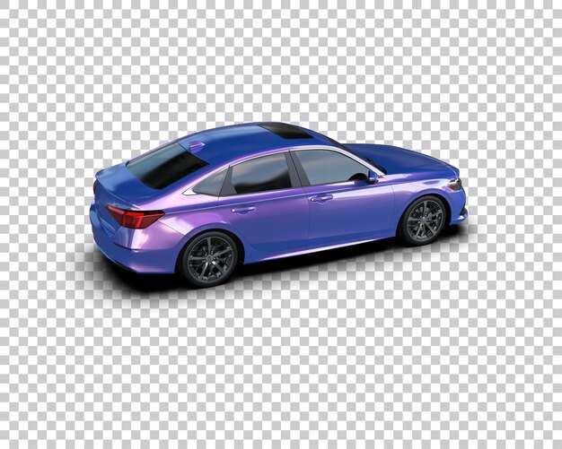 Ilustración de renderización 3D de automóviles realistas aislados en el fondo